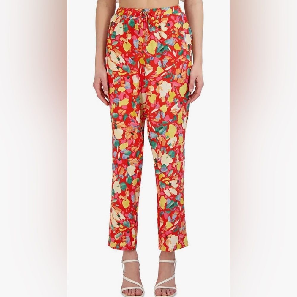 BCBGeneration Women's High Waisted Tie Front Pant with Pockets size large nwt